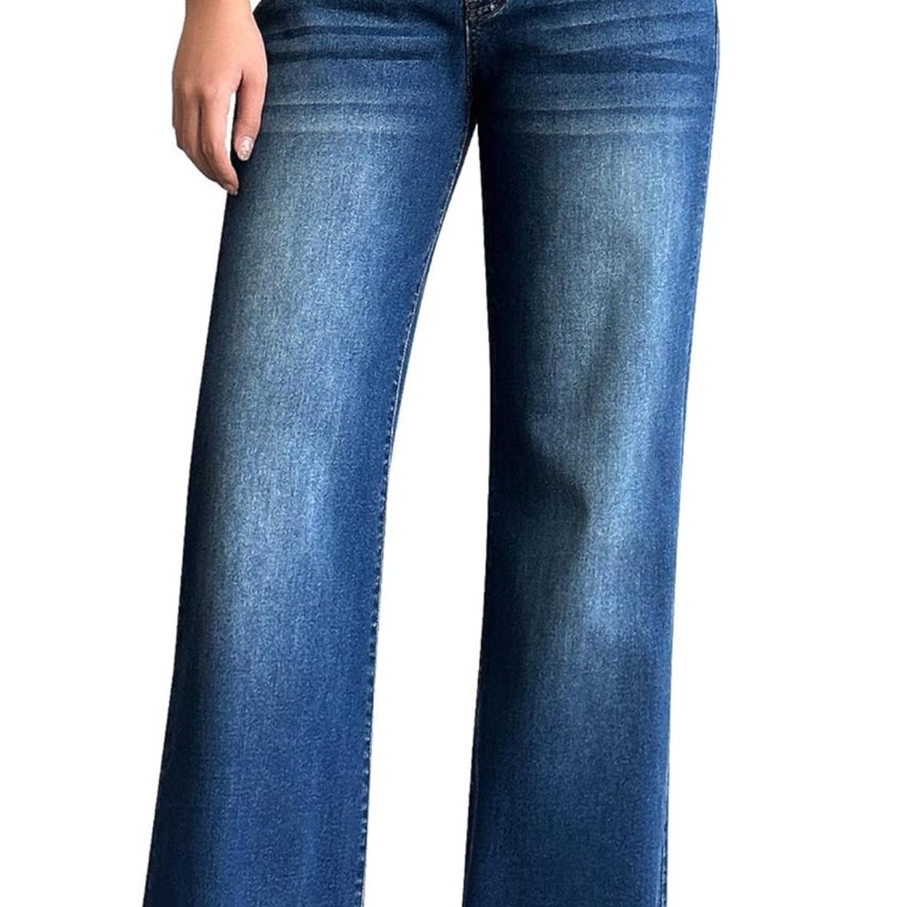 Women's Roswear Wide Leg Blue Jeans